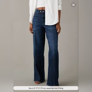 AE Dreamy Drape Super Stretch High-Rise Wide-Leg Jeans